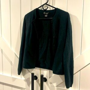 C by Bloomingdale’s Dark Green Cashmere Cardigan
